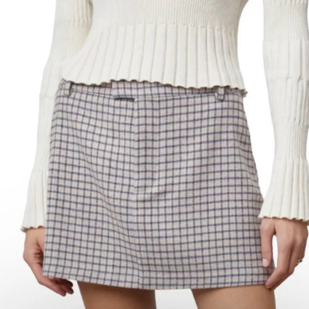 ❤️B2G1 Rails NWOT Women's Prim Lilac Navy Mini Check Skirt❤️
